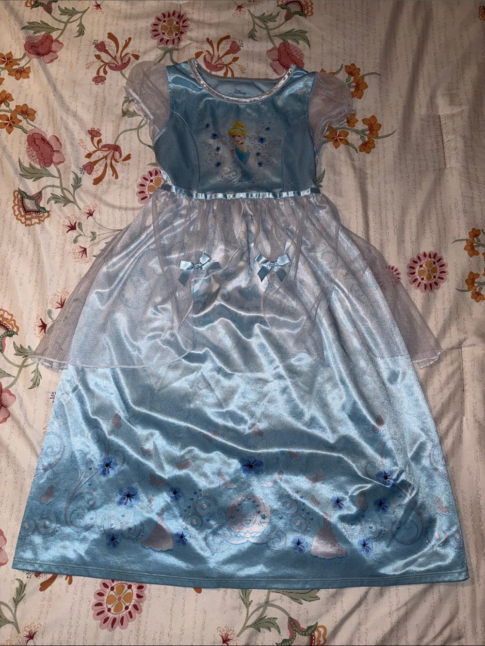 Disney Light Blue Cinderella Dress with Sheer Overlay